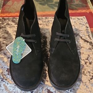 Clarks Men's Black Suede Shoes